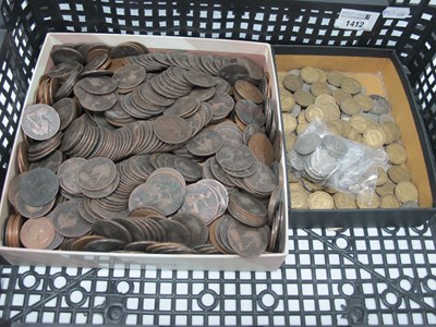 Lot 1412 - Large Collection Of GB Coinage, includes XIX...
