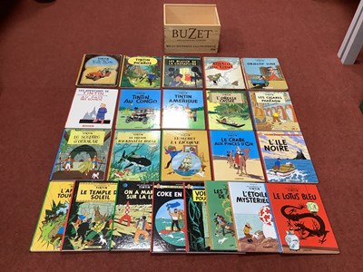 Lot 841 - Twenty Three French / Belgian TinTin books by...