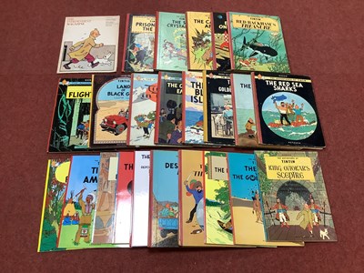 Lot 832 - Twenty Three TinTin books by Hergé (Including...