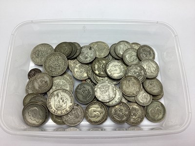 Lot 98 - GB Pre 1947 Silver Coins, Half Crowns,...