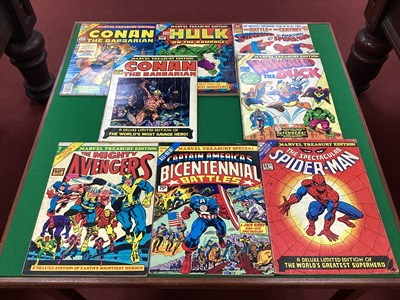 Lot 726 - Seven Marvel / DC Treasury Edition Over-sized...