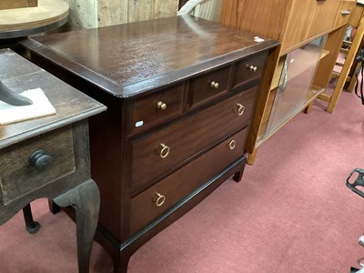 Lot 1538 - Stag Furniture Chest of Three Small Over two...