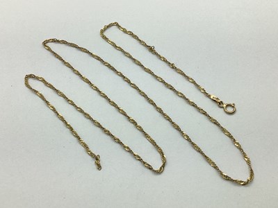 Lot 83 - A Fine Ropetwist Chain, stamped "375 ITALY"...