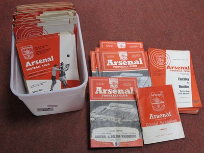 Lot 482 - Arsenal Home Programmes 1961-2 to 67-8,...