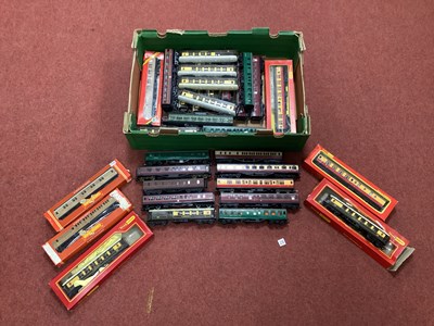 Lot 384 - Approximately thirty-two 00 gauge coaches by...