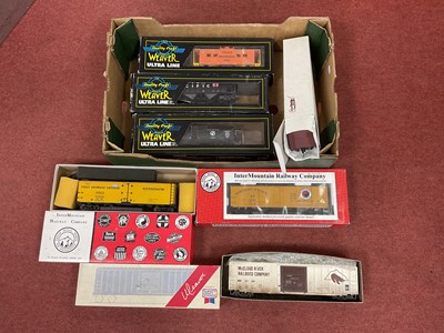 Lot 563 - Seven boxed American 0 gauge freight cars by...