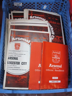 Lot 483 - Arsenal Home Programmes 68-9 Twenty-Six Issues,...