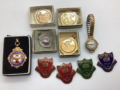 Lot 253 - Visible; A 9ct Gold Cased Ladies Wristwatch,...