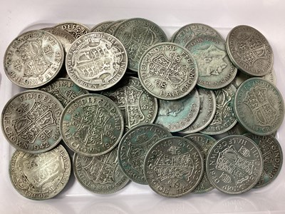 Lot 602 - Collection Of GB Pre 1947 Silver Half Crowns,...