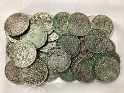 Lot 596 - Collection Of GB Pre 1947 Silver Half Crowns,...