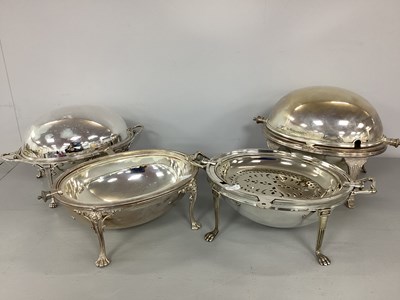 Lot 230 - Four Revolving Lidded Tureens, each on...