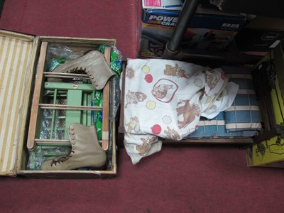 Lot 1125 - W & S Green Folding Dolls Cot, another with...