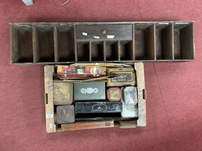 Lot 1452 - Tins, Cash Boxes, Railway Blueprints, etc:-...