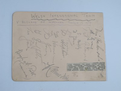 Lot 627 - 1937, Wales Football Autographs, thirteen...