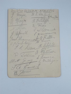 Lot 628 - 1937 Oldham Athletic Autographs, approximately...