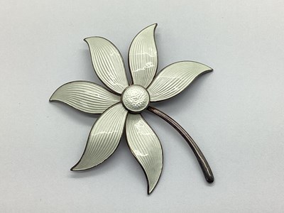 Lot 129 - Aksel Holmsen; A Norweigan Enamel Brooch, of...
