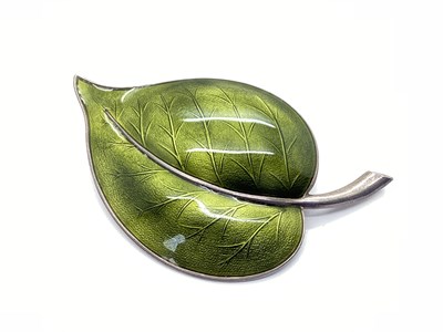 Lot 131 - Aksel Holmsen; A Norwegian Enamel Brooch, of...