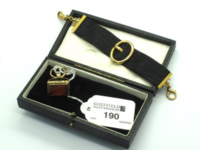 Lot 190 - An Antique Seal Fob Pendant, inset polished...
