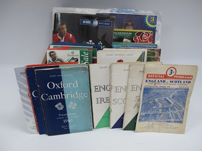 Lot 675 - Rugby Union Programmes, many Internationals,...