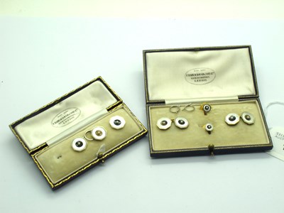 Lot 170 - A Pair of Art Deco Pearl Inset Cufflinks, two...