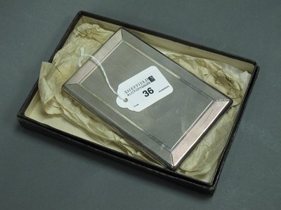 Lot 36 - A Hallmarked Silver Cigarette Case, JR,...