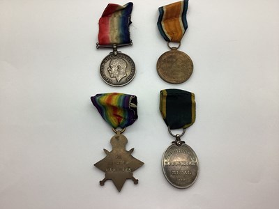 Lot 844 - WWI Trio Of British Medals, comprising 1914-15...