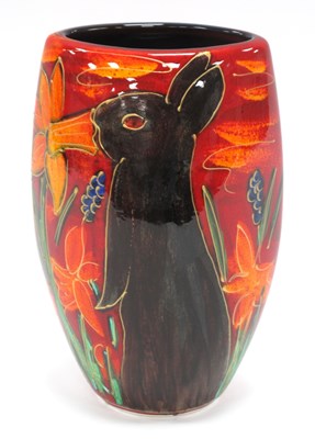 Lot 1227 - Anita Harris Cute Bunny Sniffing a Daffodil...