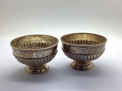 Lot 4 - A Pair of Victorian Hallmarked Silver Footed...