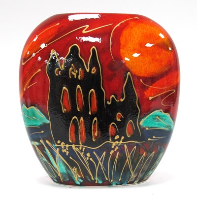 Lot 1159 - Anita Harris Whitby Abbey Purse Vase, 12cm...
