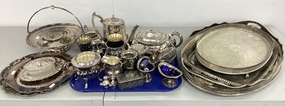 Lot 209 - A Quantity of Plated Ware, to include swing...