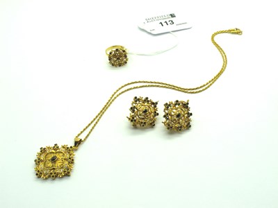 Lot 113 - A Decorative Indian Pendant on Chain and...