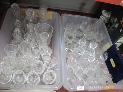 Lot 1055 - A Quantity of Drinking Glasses, decanters, and...
