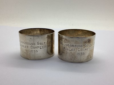 Lot 21 - Viners; A Pair of Hallmarked Silver Napkin...