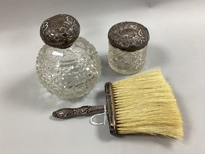 Lot 22 - A Hallmarked Silver Topped Dressing Table Jar,...