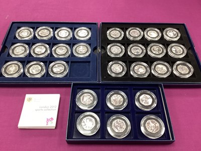 Lot 651 - Royal Mint 2012 Olympics 50p Silver Bunc Coin...