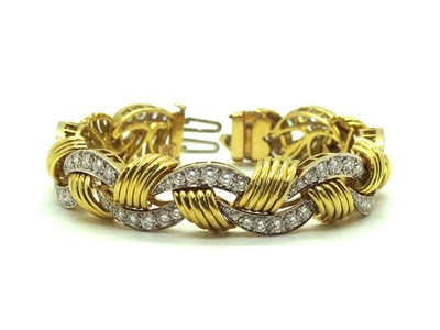 Lot 144 - A Stylish Diamond Set Cocktail Bracelet, of...