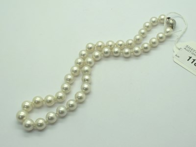 Lot 118 - A Modern Single Strand Pearl Bead Necklace,...