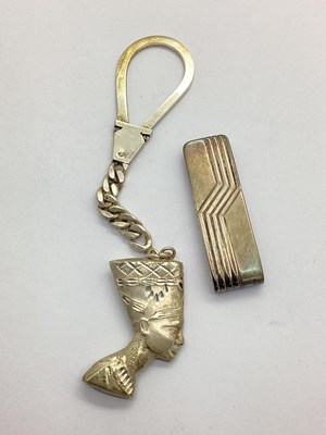 Lot 259 - A Modern Egyptian Silver Nefertiti Keyring, of...