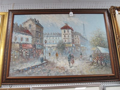 Lot 1465 - Burnett (Caroline), Parisian Street Scene with...