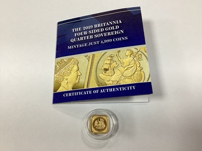 Lot 664 - 2019 Britannia Four Sided Gold Quarter...