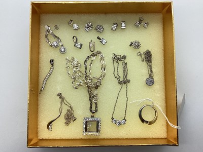 Lot 162 - A Collection of "925" and Other Stone Set...