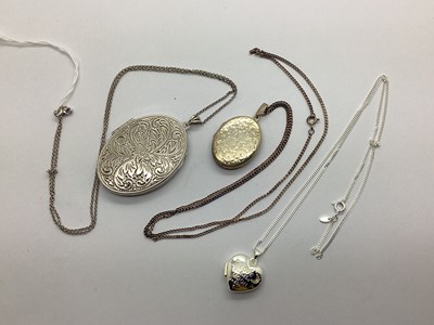 Lot 158 - A Modern Heartshape Locket Pendant, engraved...