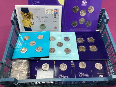 Lot 517 - Large Collection Of GB 50p Coins And Coin...