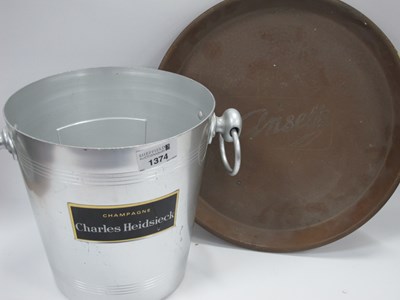 Lot 1374 - A 'Charles Heidsieck champagne' bucket with...