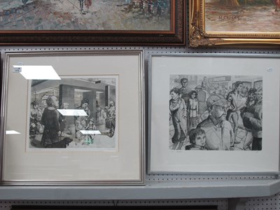 Lot 1476 - Daphne Sylvia Dail (Kent Artist) 'High Street'...