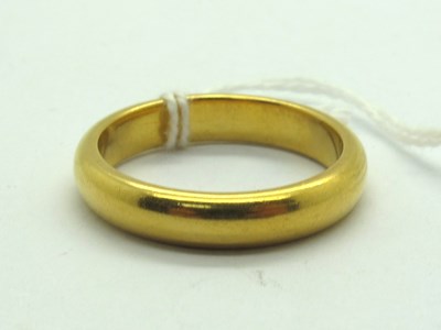Lot 209 - A Plain Wedding Band, stamped "22ct" (finger...
