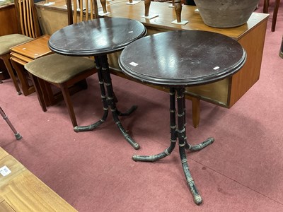 Lot 1565 - A Pair of Circular Topped Pub Tables, 59cm...