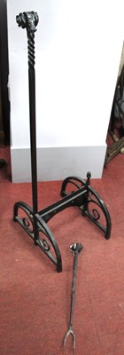 Lot 1374 - Cast Iron Footscraper with ram's head terminal...