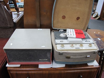 Lot 1547 - Two portable reel to reel tape player/...