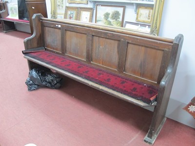 Lot 1498 - XIX Century Pine Church Pew with canted corner...